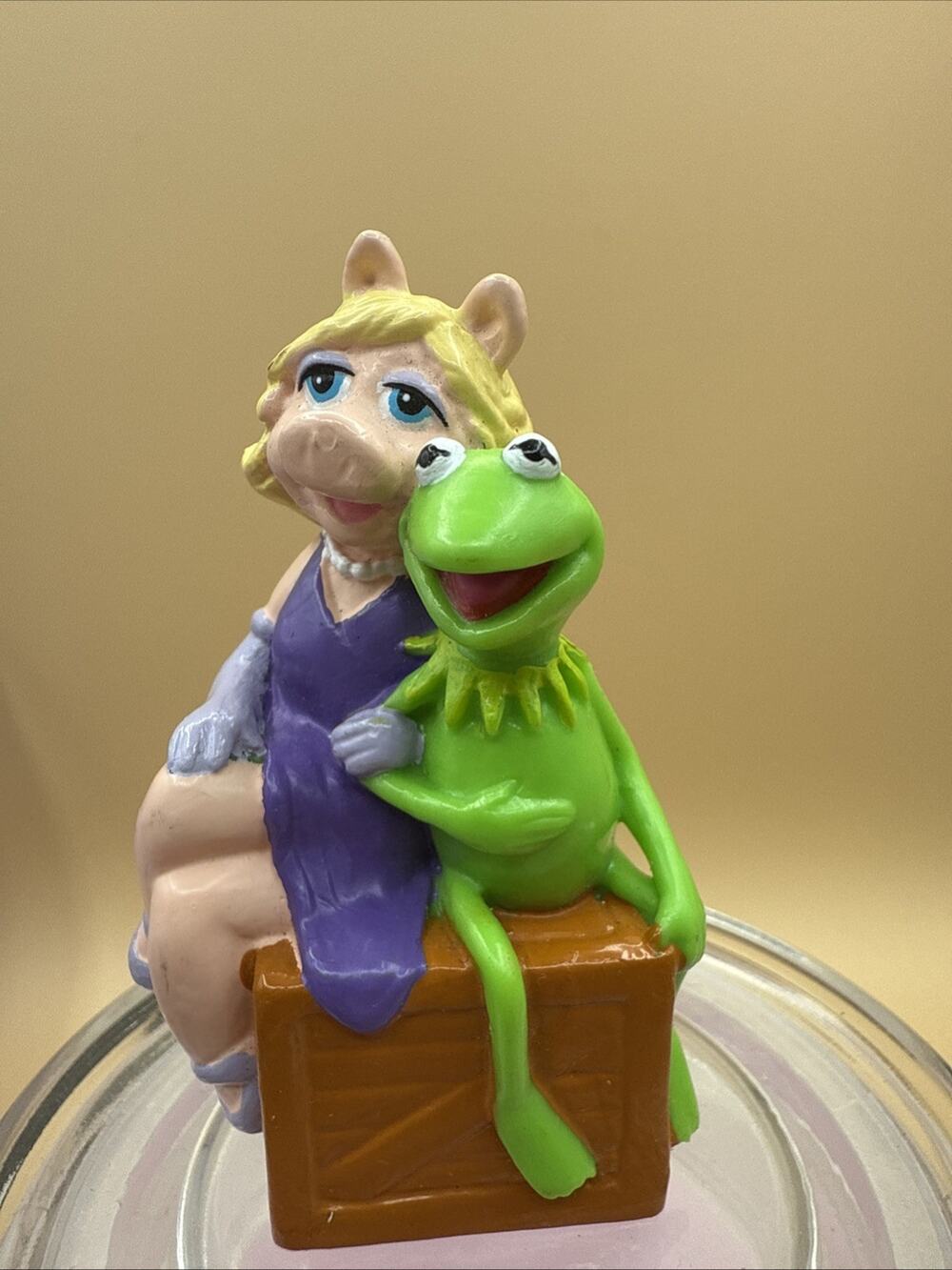 THE MUPPETS Vintage APPLAUSE PVC Kermit & MISS PIGGY